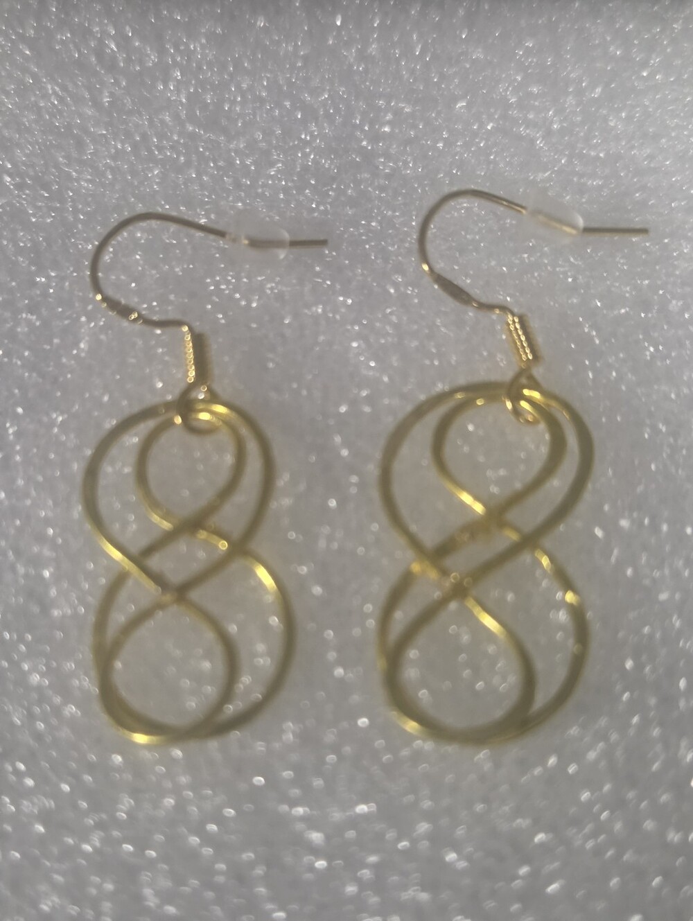 Handcrafted Gold Infinity Drop Earrings - Women Jewelry